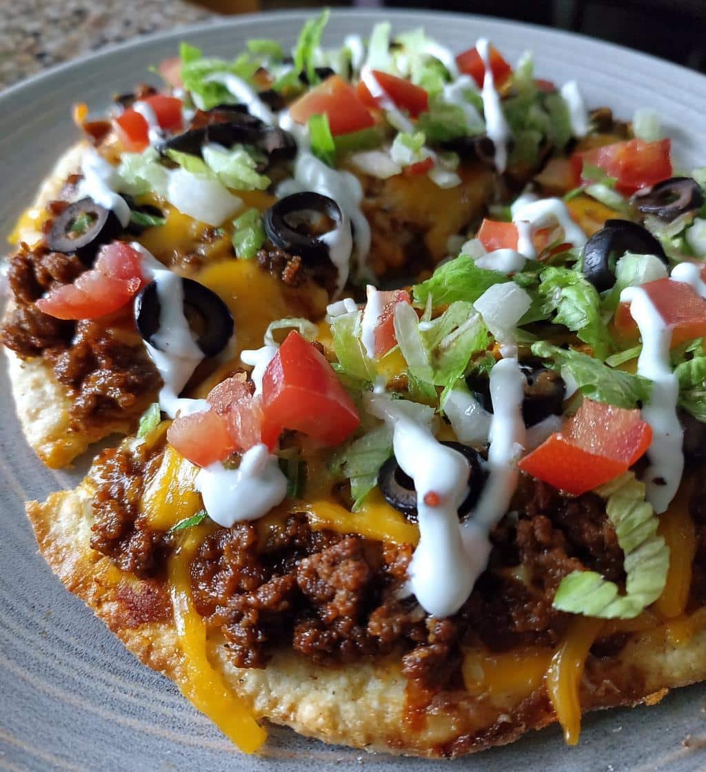 Air fryer Taco Bell-Inspired Pizza
