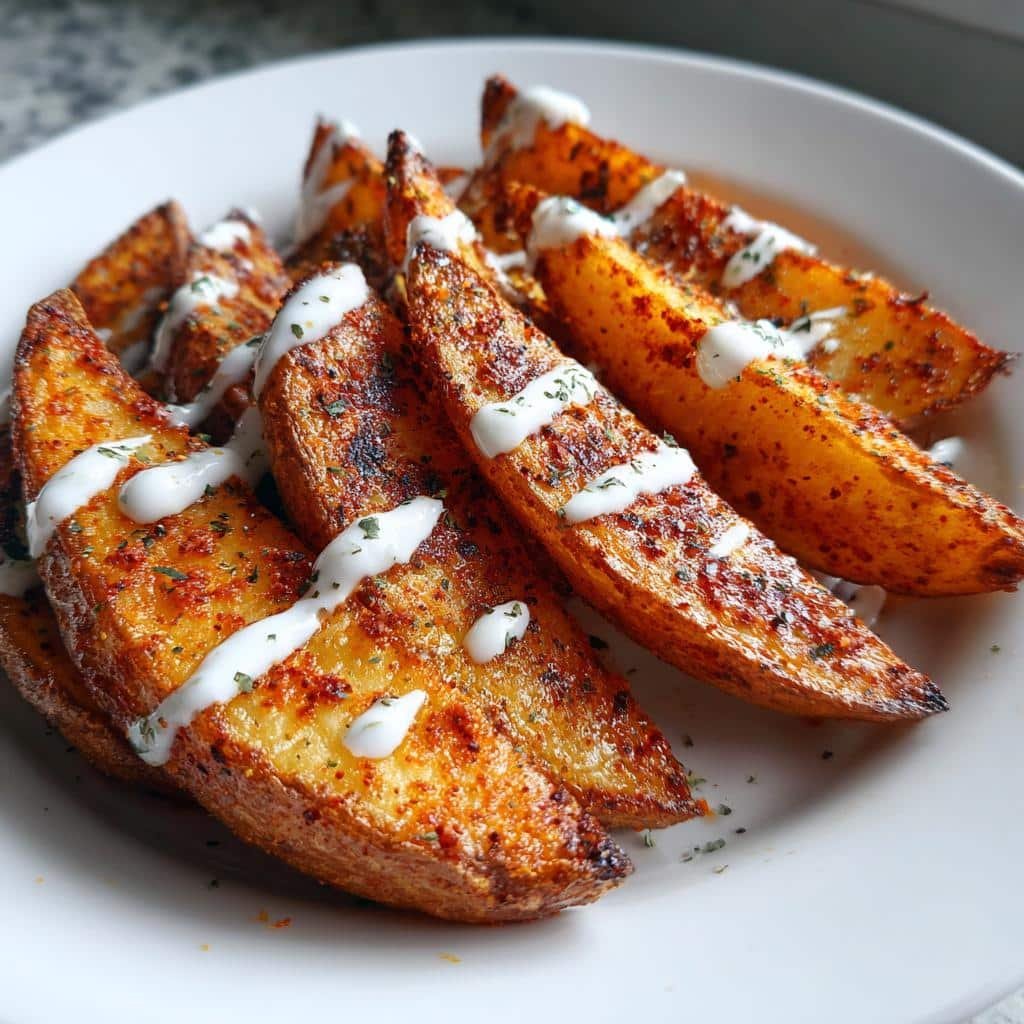 Buffalo Ranch Air Fryer Wedges