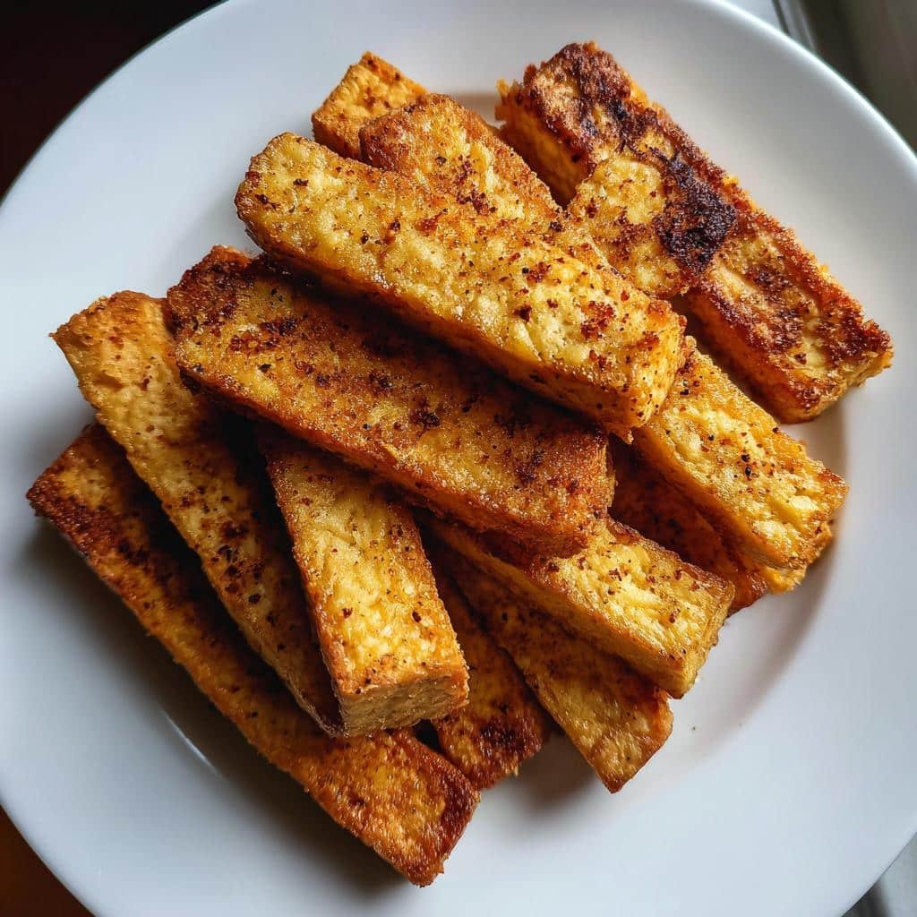CAir Fryer rispy Tofu Fries (High Protein)
