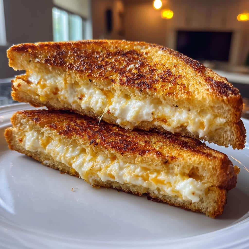 Cottage Cheese High-Protein Air Fryer Grilled Cheese