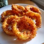 Deliciouis Air Fryer Onion Rings Parmesan