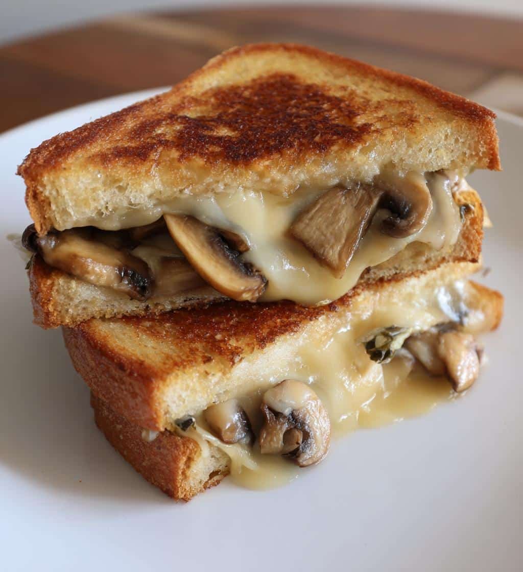 Delicious Air Fryer Mushroom & Swiss Air Fryer Grilled Cheese