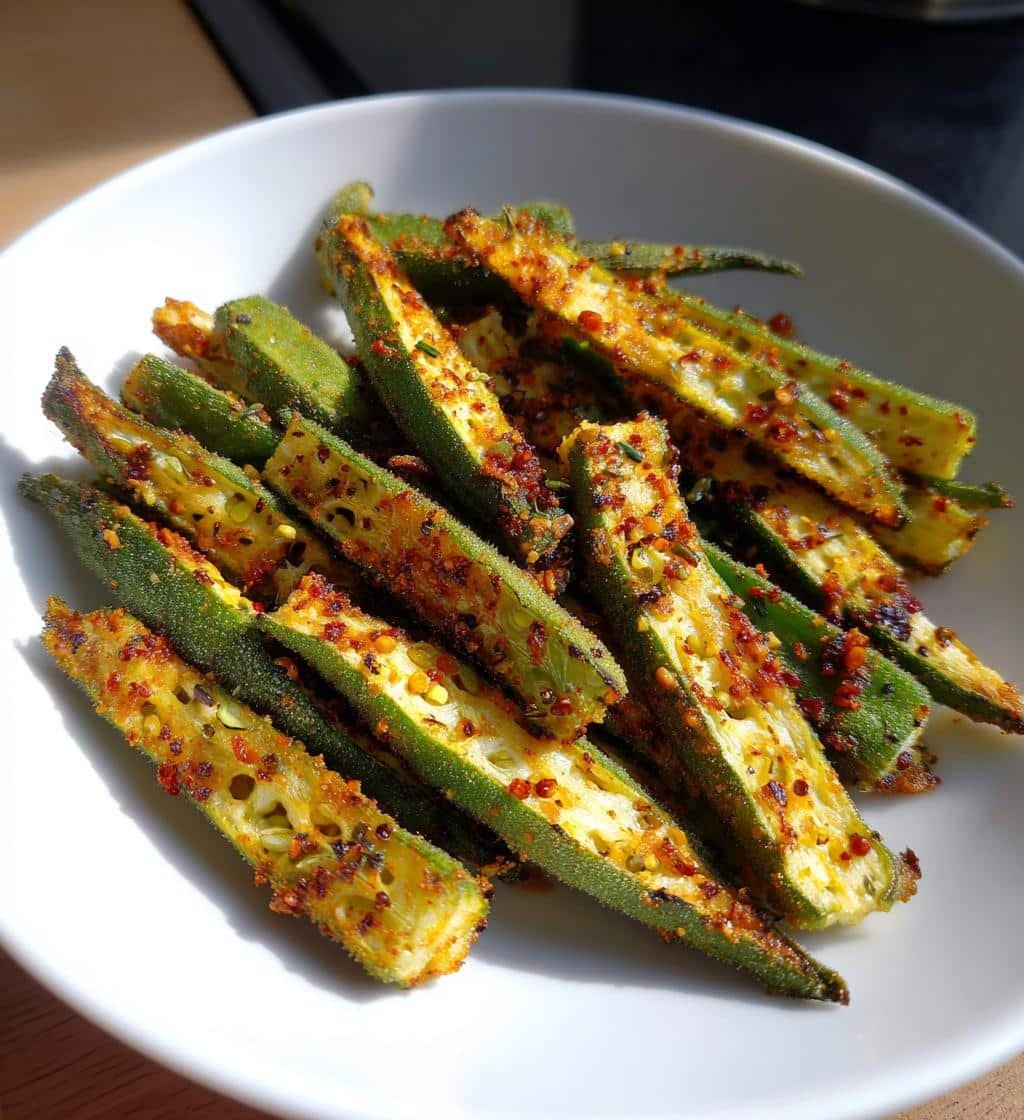 Delicious Air fryer Okra Chips - detail 1