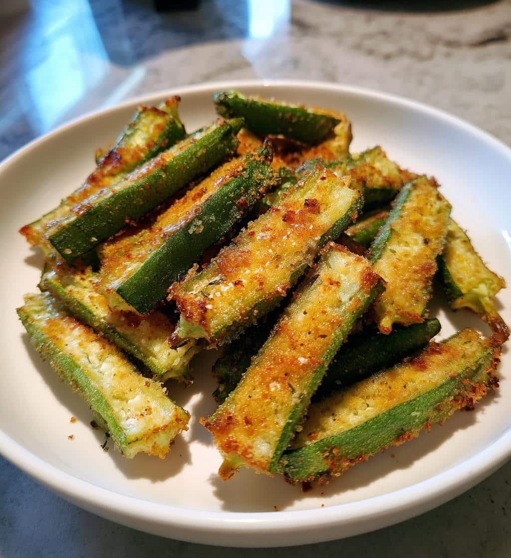 Delicious Air fryer Okra Chips