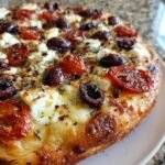 Easy Air Fryer Feta & Olives Greek Pizza