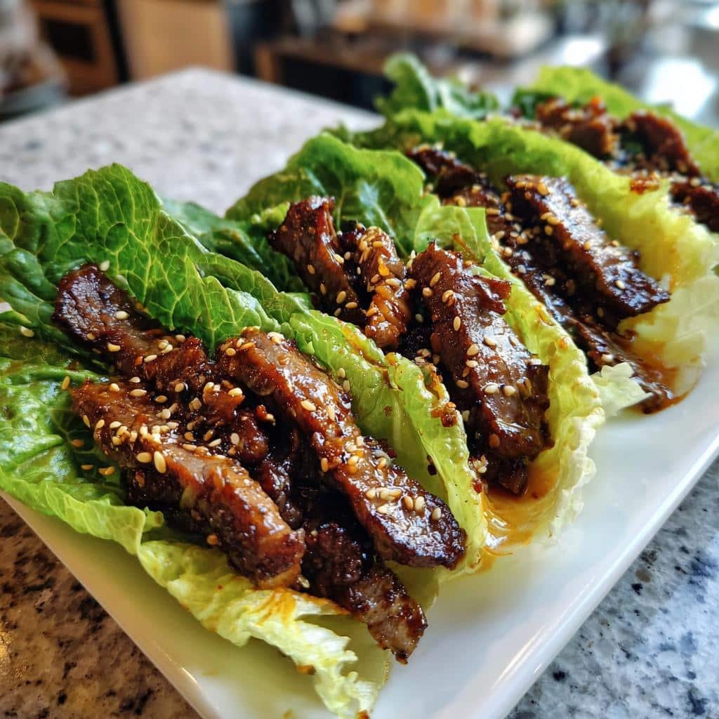 Easy Air Fryer Korean Bulgogi Beef Wraps - detail 1