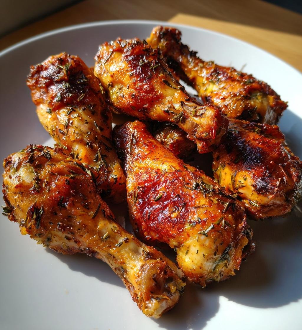 Garlic Butter Herb Air Fryer Drumsticks