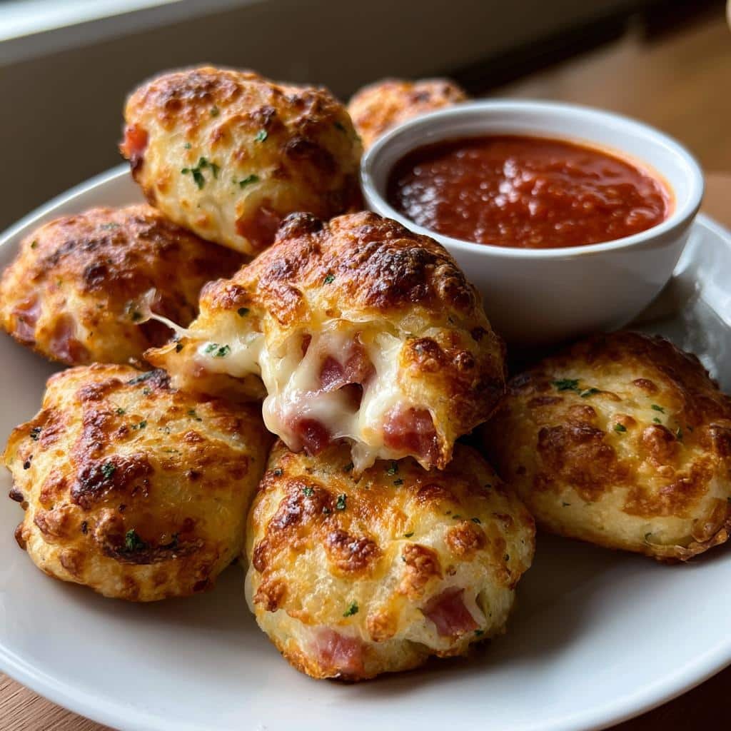 20-Minute Air Fryer Ham & Cheese Pizza Roll Bites - Irresistible! 4 Ham & cheese pizza roll bites (air fryer) - detail 1