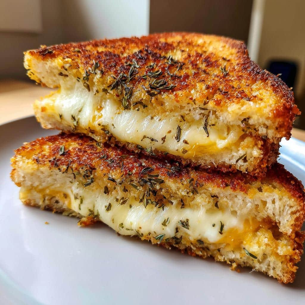 Herb-Crusted Air Fryer Grilled Cheese - detail 1