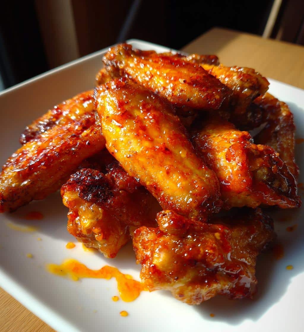 Honey Garlic Sriracha Air Fryer Wings