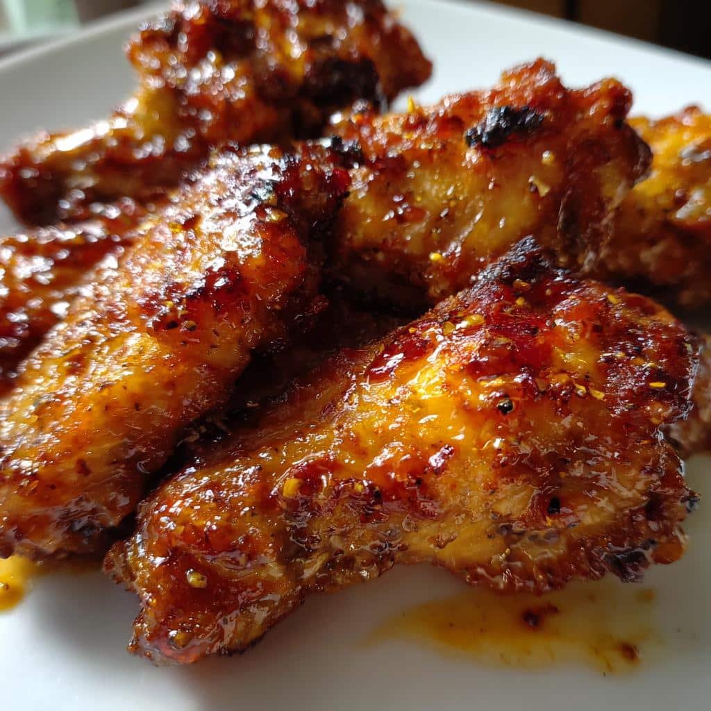 Hot Honey Air Fryer Wings