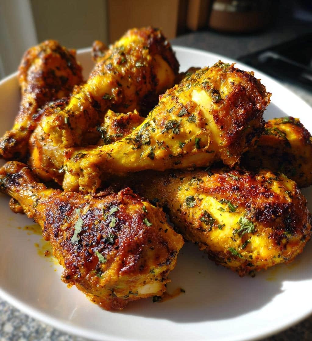 Indian Curry Coconut Air Fryer Drumsticks