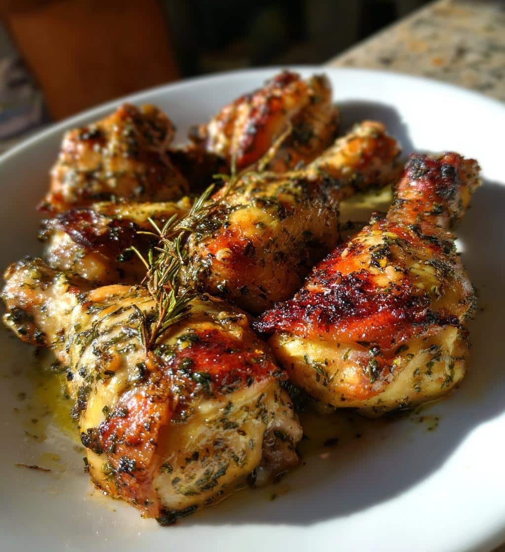 Lemon Garlic Herb Air Fryer Drumsticks