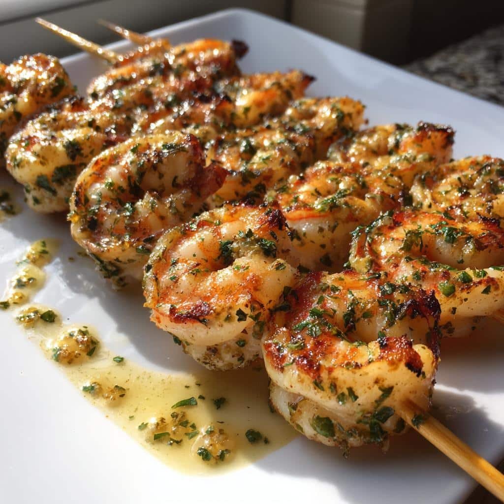 Lemon herb shrimp  skewers (air fryer) - detail 1