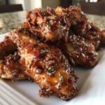 Maple Bourbon Bacon Air Fryer Wings