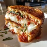 Pizza Margherita Air Fryer Grilled Cheese