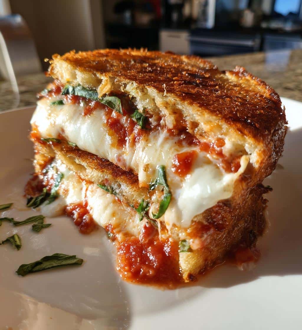 Pizza Margherita Air Fryer Grilled Cheese