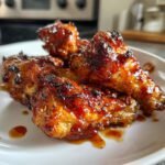 Quick Peach BBQ Air Fryer Wings