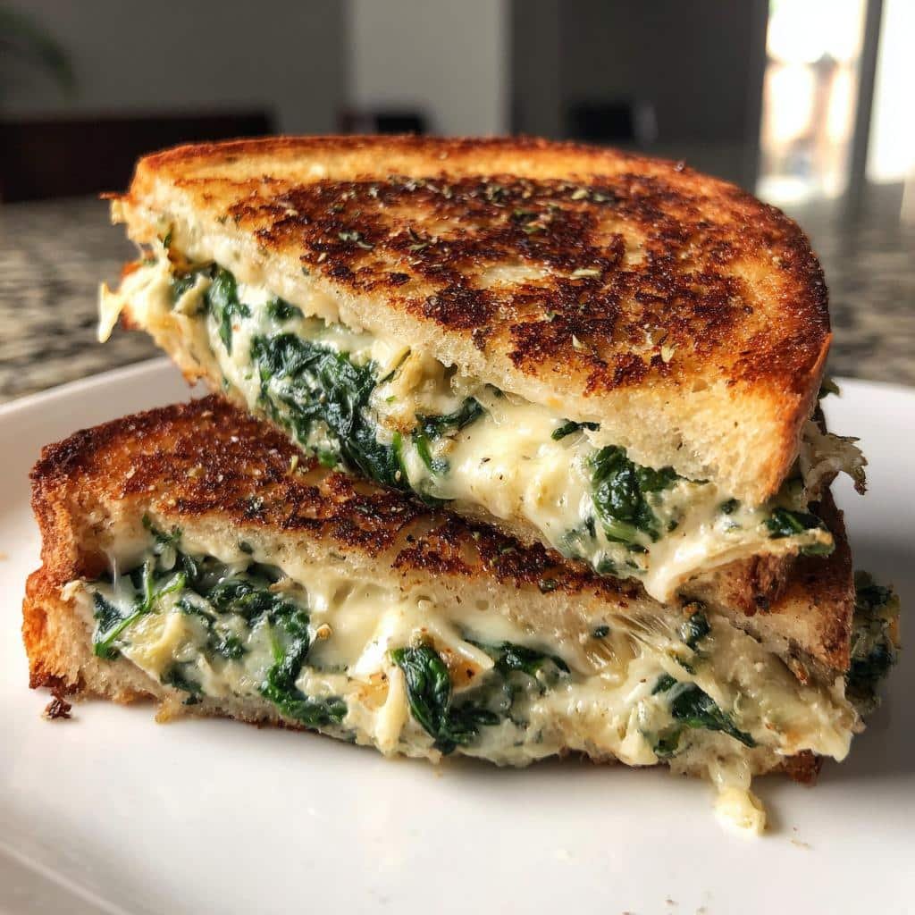 10-Minute Spinach Artichoke Air Fryer Grilled Cheese Heaven 4 Spinach Artichoke Air Fryer Grilled Cheese - detail 1