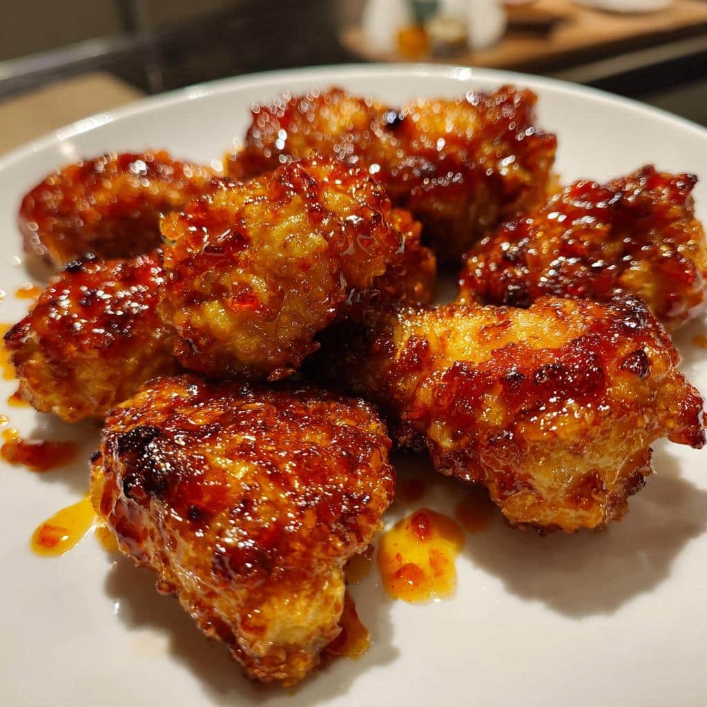 Sweet chili wing bites in air fryer