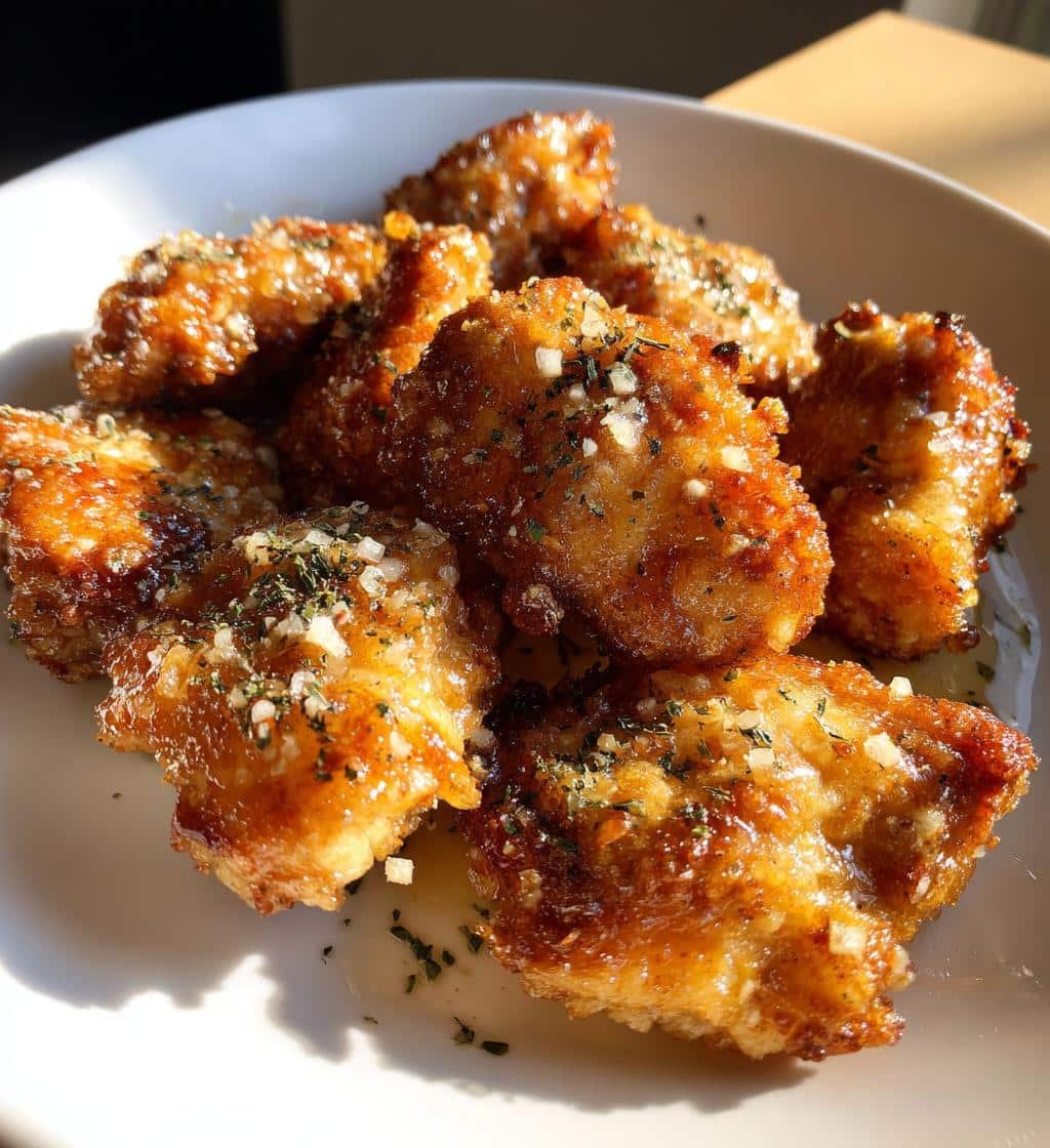 Air Fryer 10 Minute Garlic Butter Chicken Bites