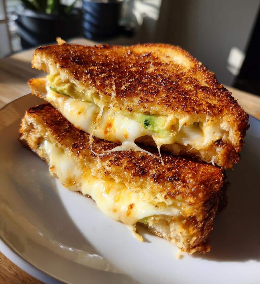 Air Fryer Avocado & Cheese Grilled Cheese