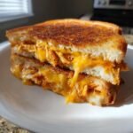 Air Fryer BBQ Chicken Grilled Cheese
