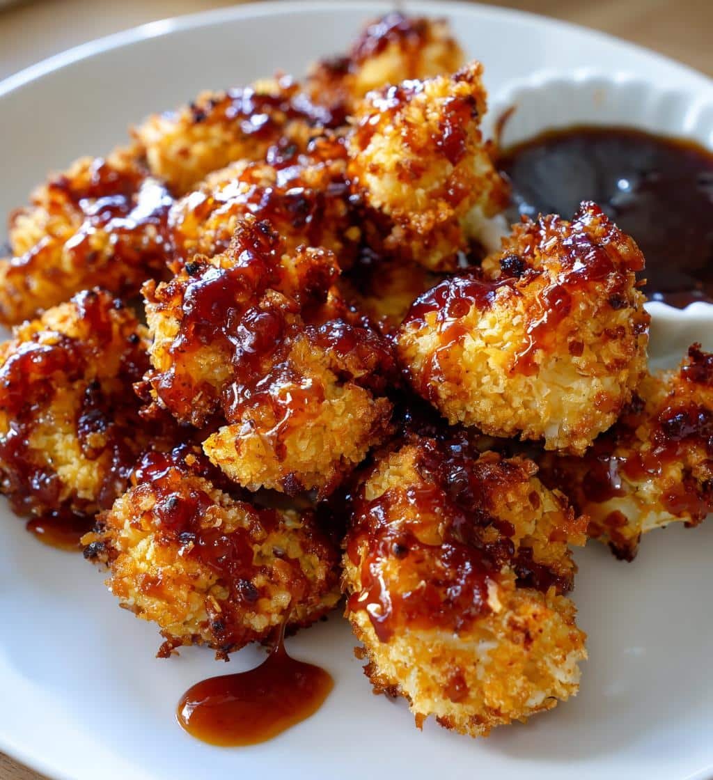 Crispy Air Fryer BBQ Cauliflower Wing Bites in 30 Minutes 4 Air Fryer BBQ cauliflower wing bites - detail 1
