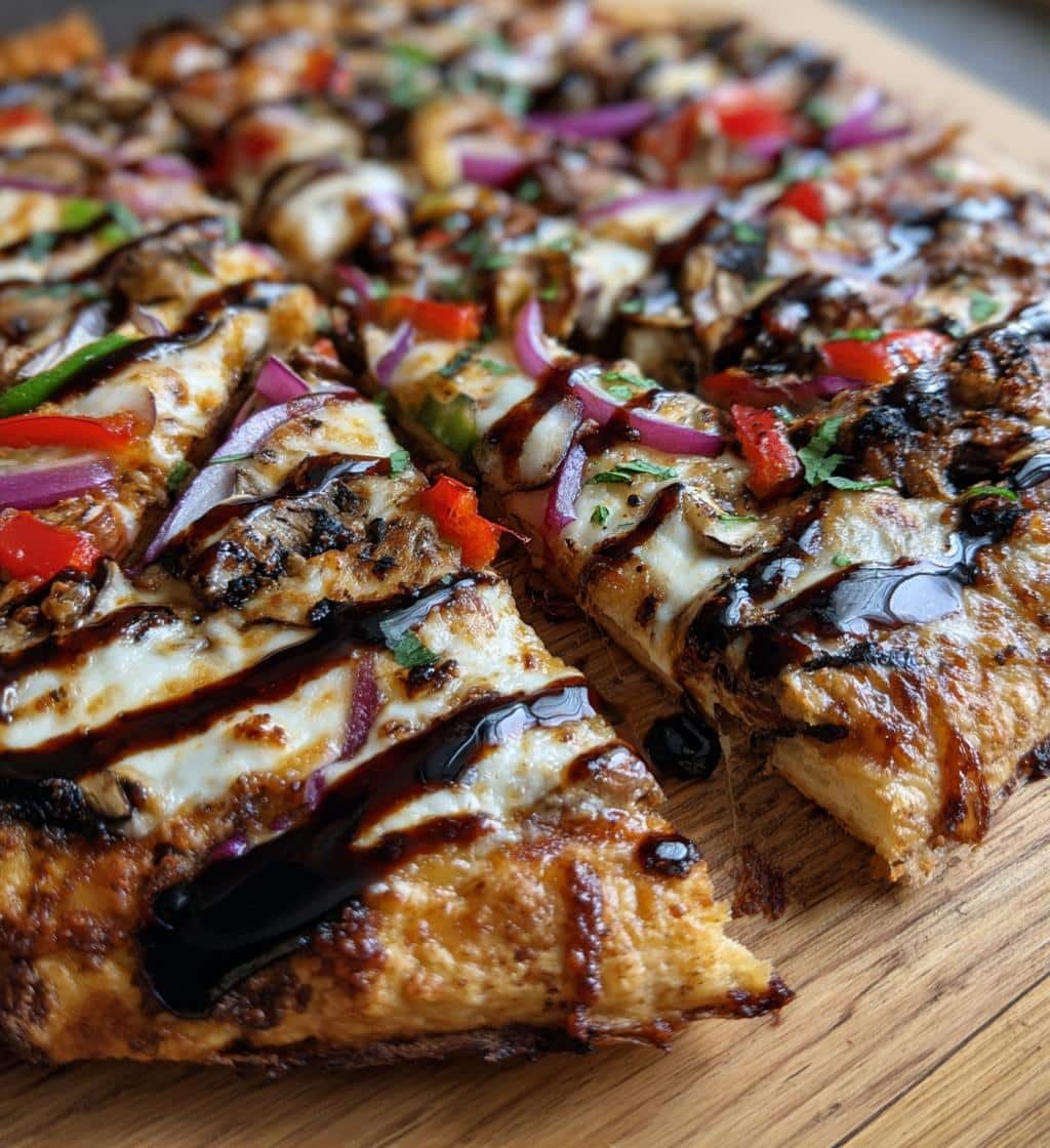 Air Fryer Balsamic Reduction Drizzle Gourmet Pizza - detail 1