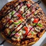 Air Fryer Balsamic Reduction Drizzle Gourmet Pizza