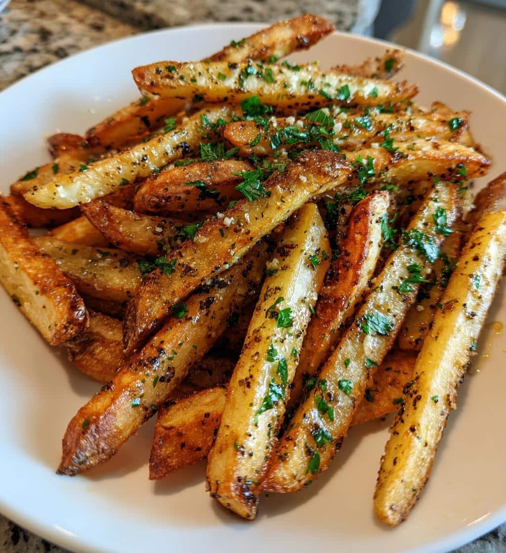 Air Fryer Black Pepper Garlic Fries