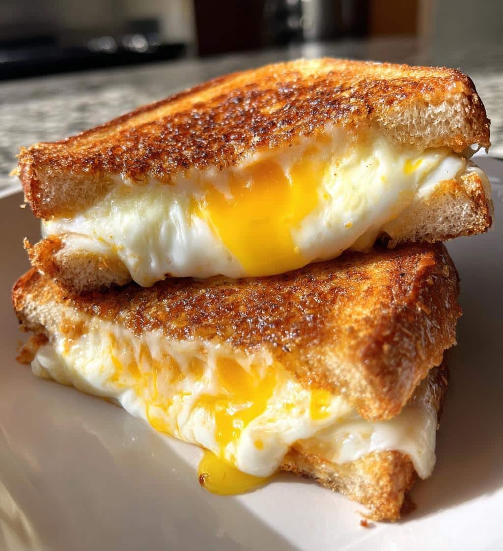 Air Fryer Breakfast Pizza Grilled Cheese