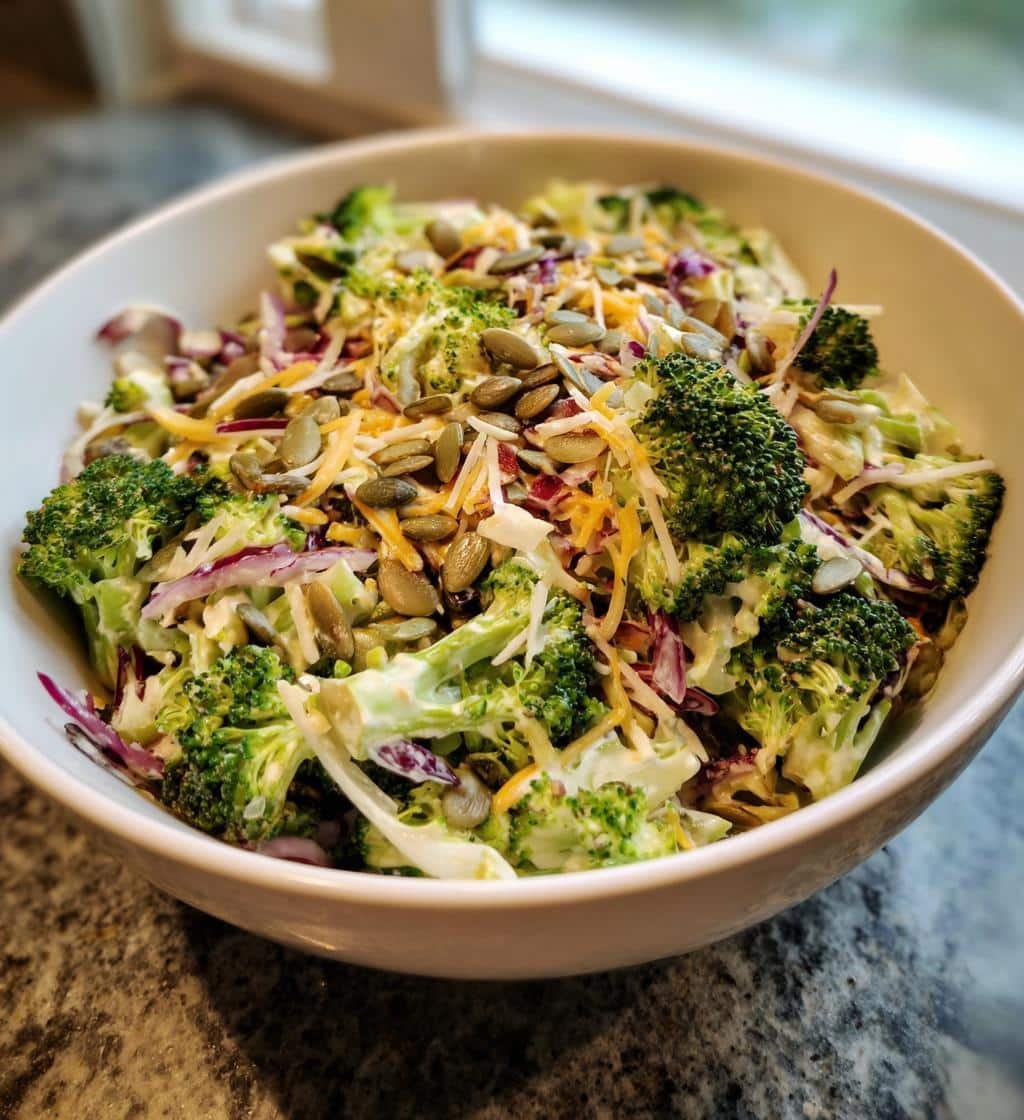 Air Fryer Broccoli Cheddar Salad Slaw