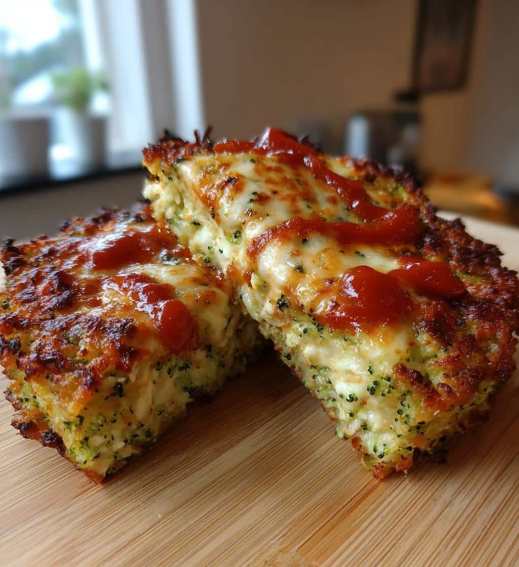 Air Fryer Broccoli & Cheese Fritter Crust Pizza