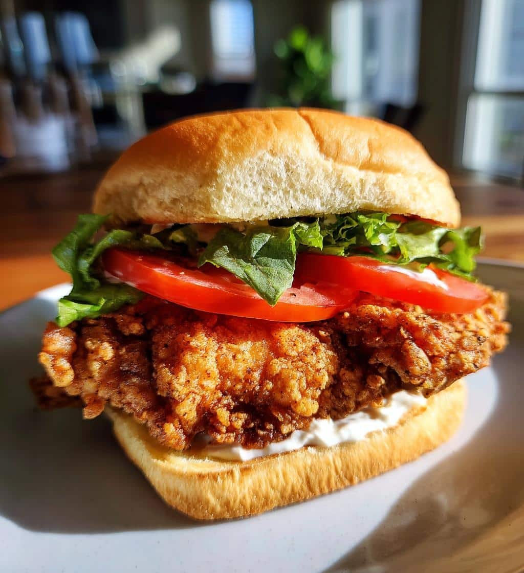 Air Fryer Cajun Spiced Chicken Sandwich
