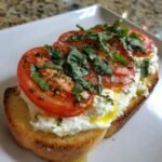 Air Fryer Caprese Cottage Cheese Toast