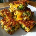 Air Fryer Cheesy Broccoli Rice Sticks