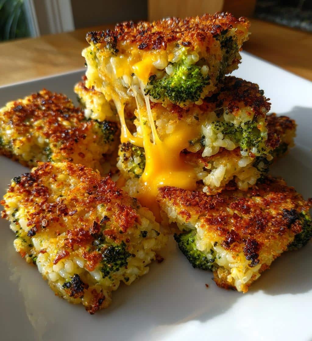 Air Fryer Cheesy Broccoli Rice Sticks