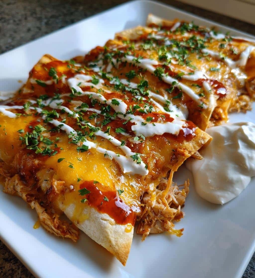Air Fryer Cheesy Chicken Enchiladas Recipe