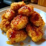 Air Fryer Chicken Nuggets with Hot Honey Drizzle
