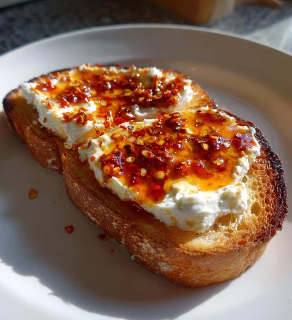 Air Fryer Chili Crisp Cottage Cheese Toast - detail 1