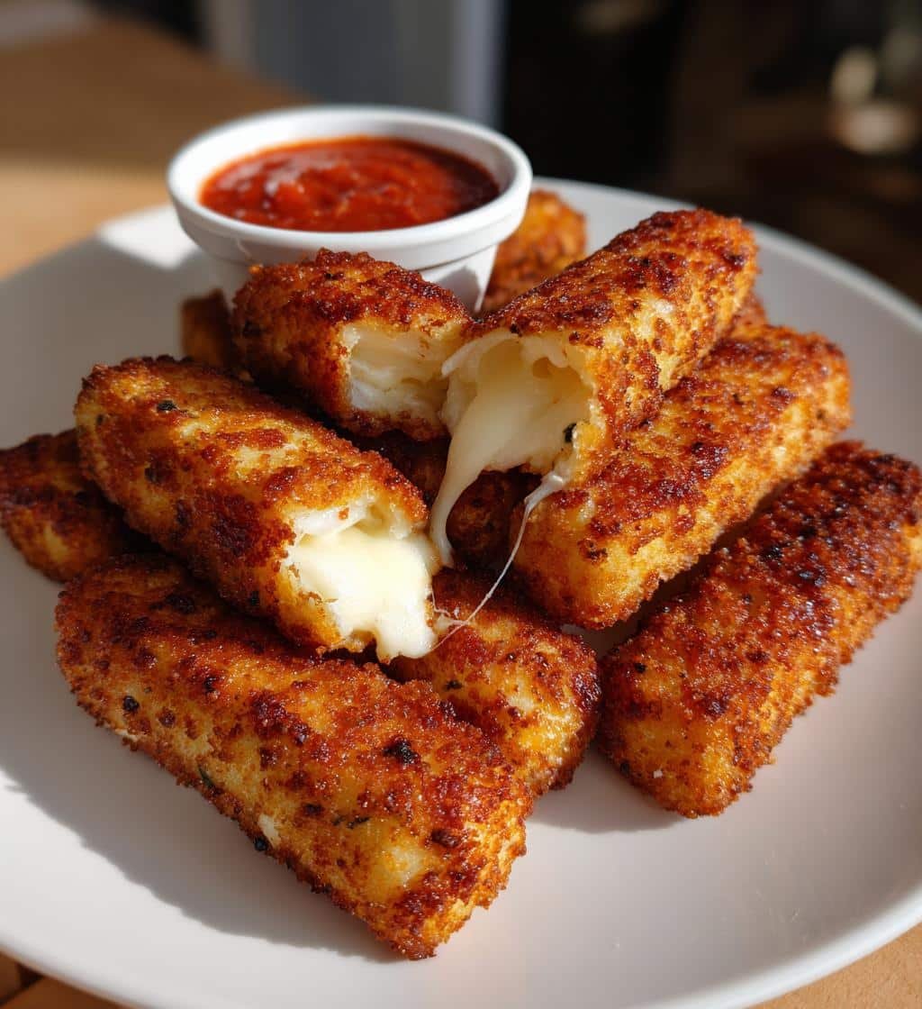 Air Fryer Cottage Cheese Mozzarella Sticks - detail 1