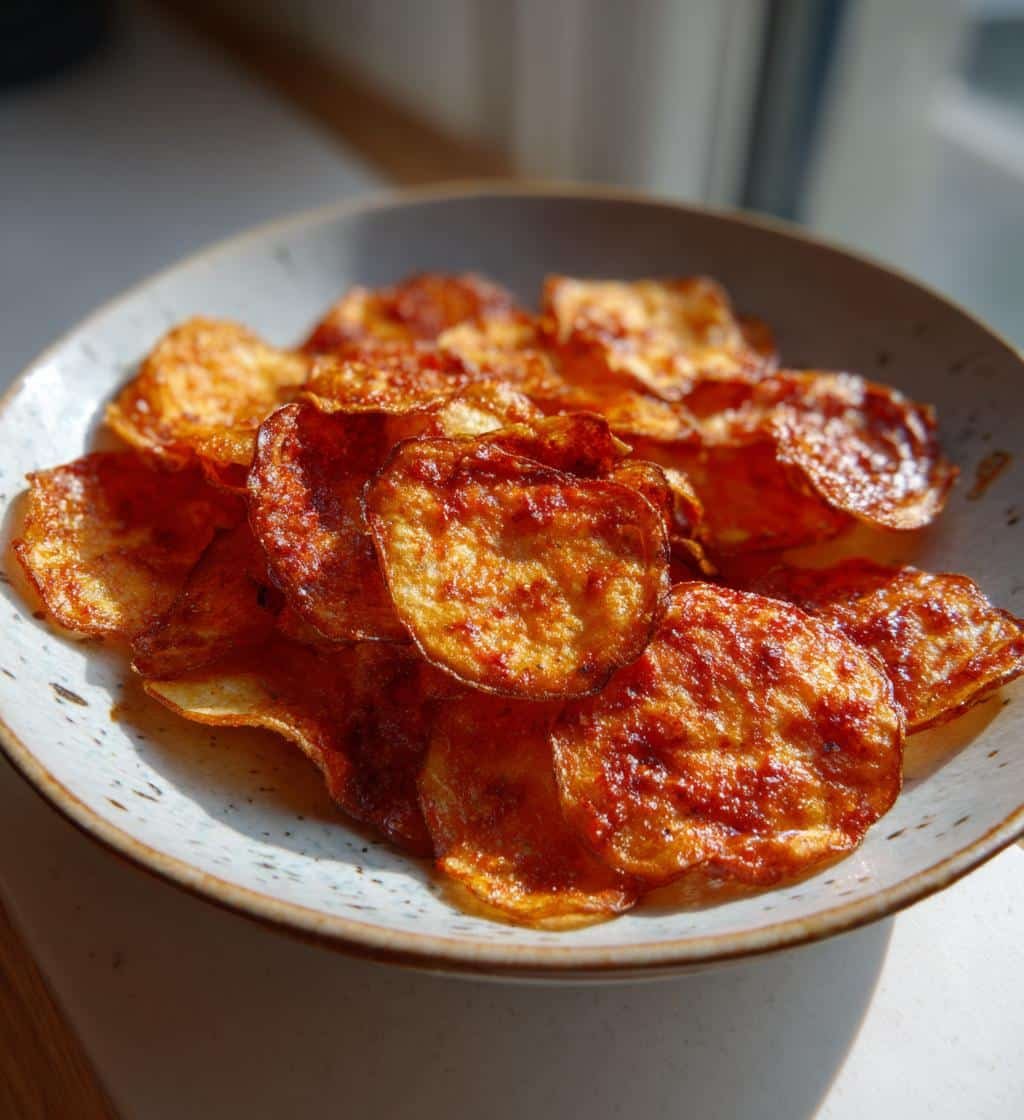 Air Fryer Crispy Harissa Potato Chips