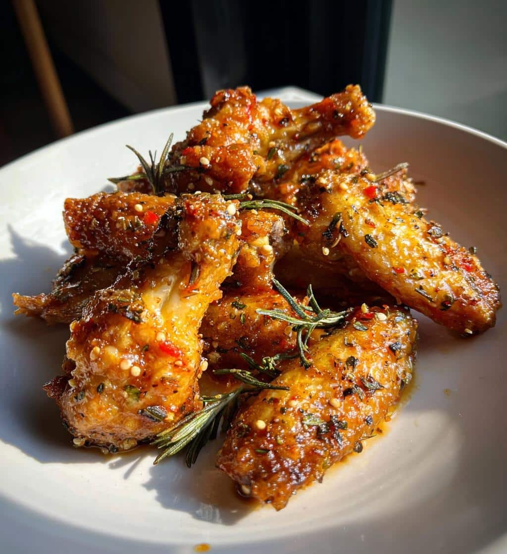 Air Fryer Crispy Lemon Herb Garlic Wings - detail 1