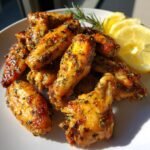 Air Fryer Crispy Lemon Herb Garlic Wings