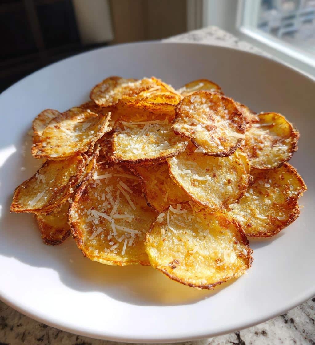 Air Fryer Crispy Parmesan Potato Chips - detail 1