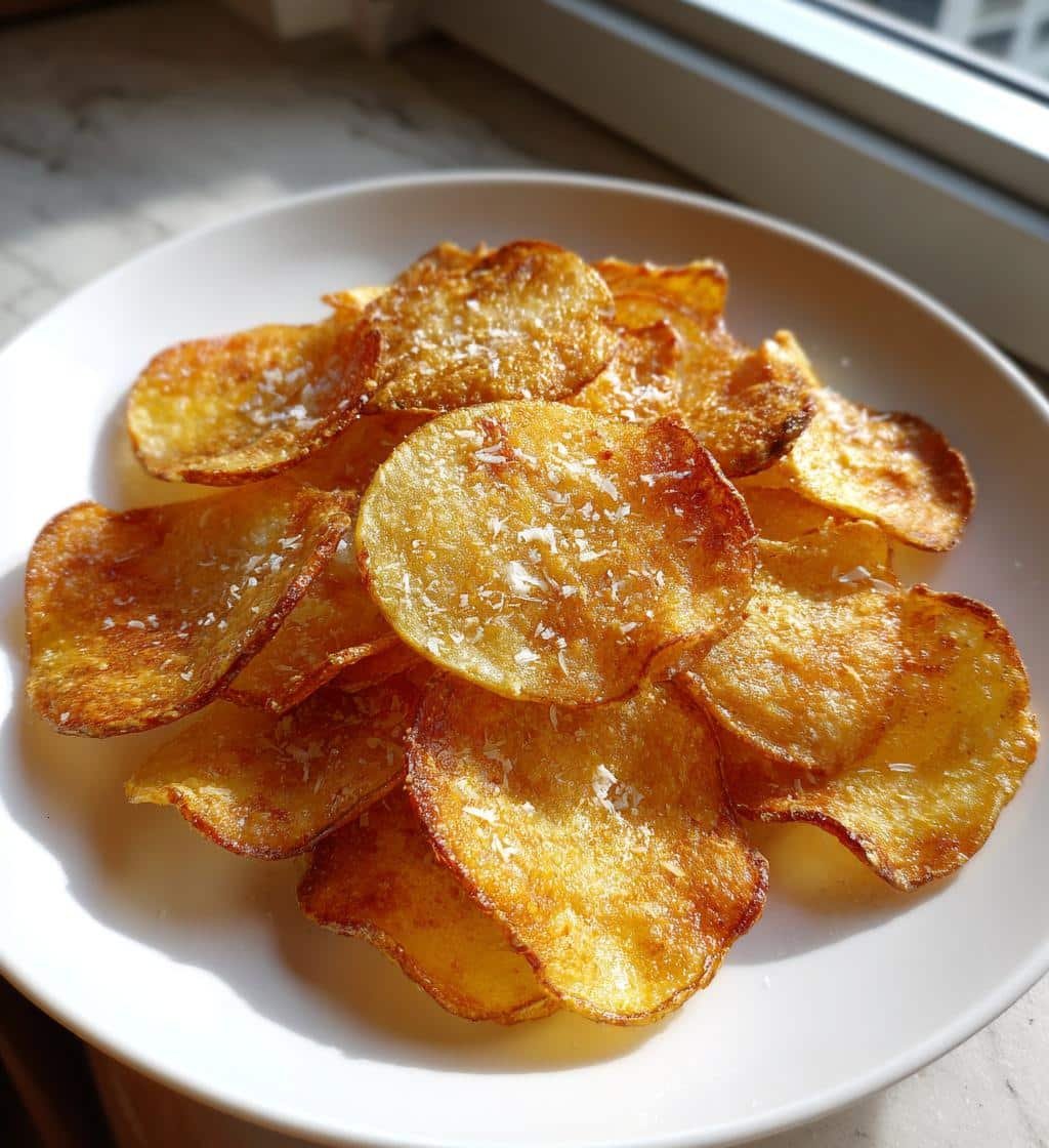 Air Fryer Crispy Parmesan Potato Chips
