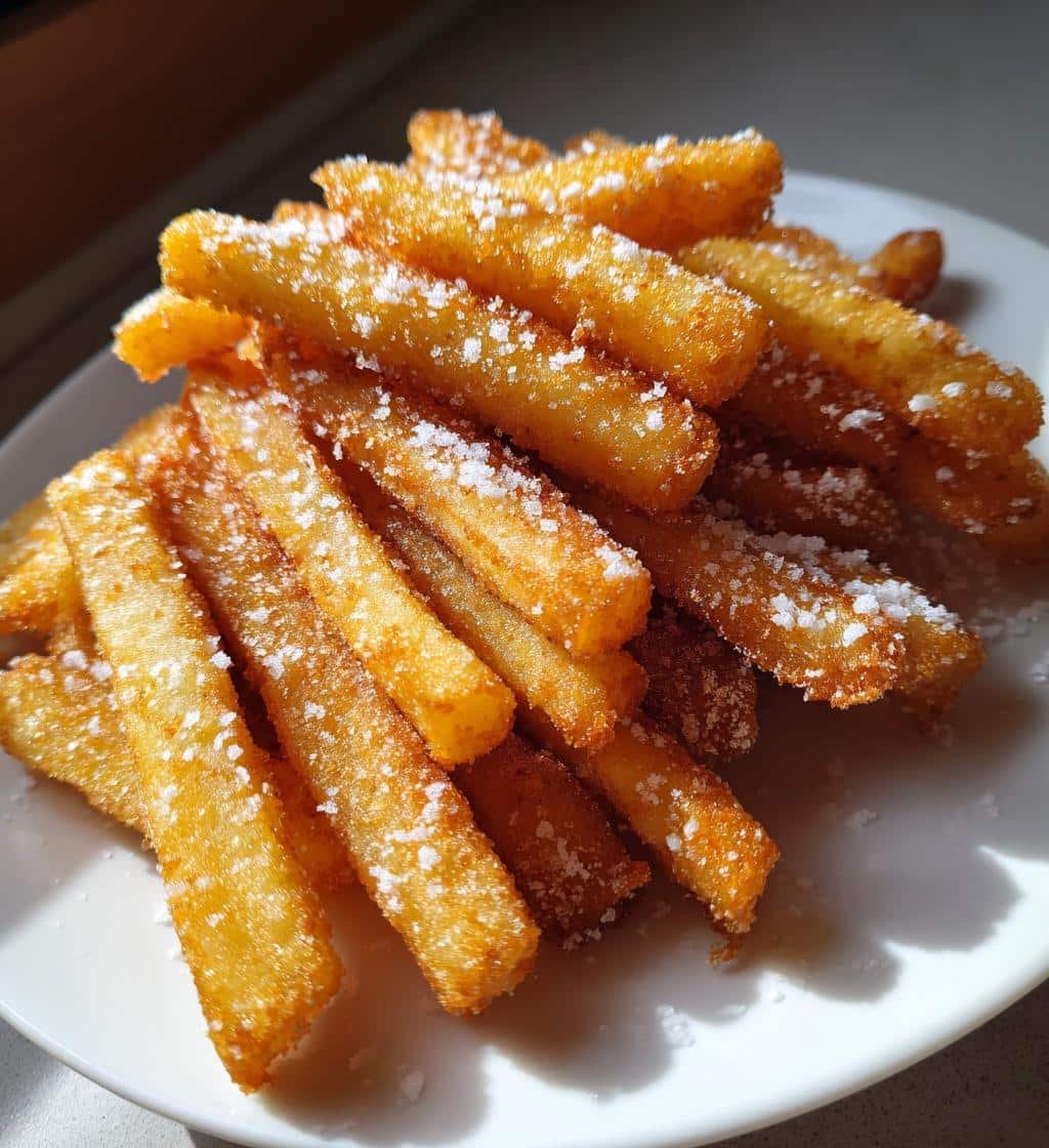 Air Fryer Crispy Rice Flour Crusted Fries