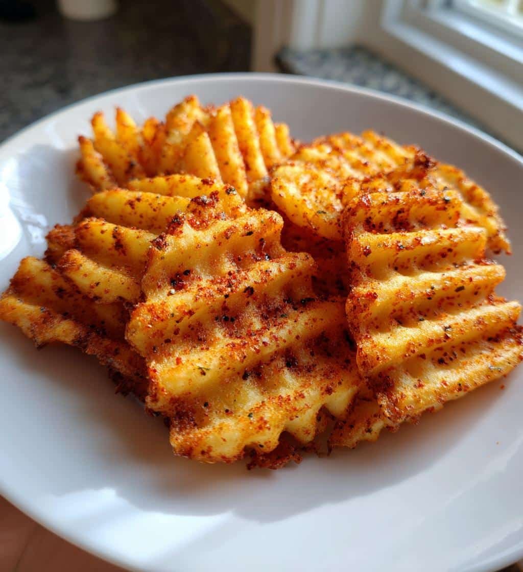 Air Fryer Crispy Waffle Fries