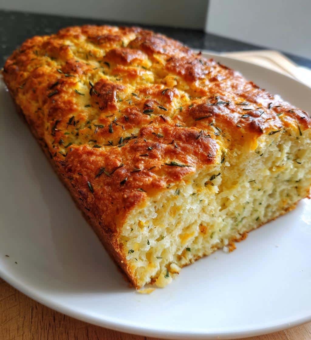 Air Fryer Delecuous Herb and Cheese Quick Bread